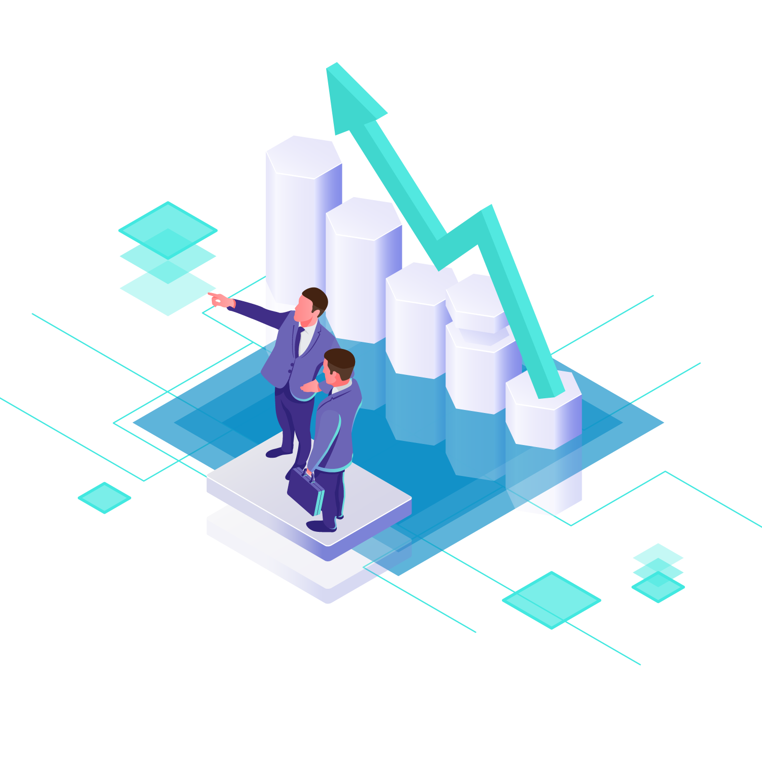 Scale-up team growth with multiple approved candidate profiles and growth chart